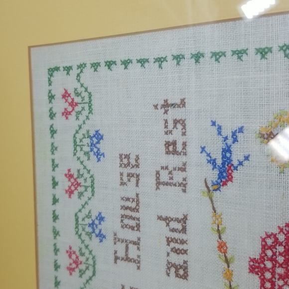 Vintage Cross-Stitch Framed & Matted - Picture 7 of 16
